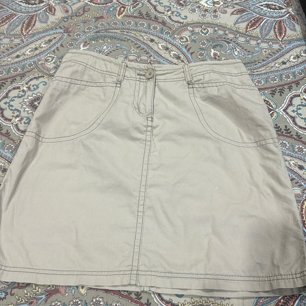 Cute Tan Mini Skirt.